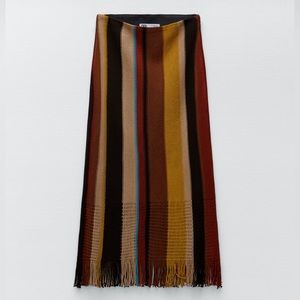 Zara Striped Knit Skirt